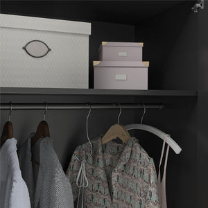 Systembuild Evolution Lory Framed 3 Door Wardrobe - Black