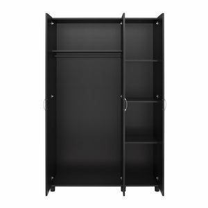 Systembuild Evolution Lory Framed 3 Door Wardrobe - Black