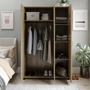 Systembuild Evolution Lory Framed 3 Door Wardrobe - Natural