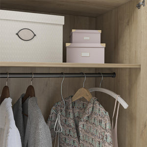 Systembuild Evolution Lory Framed 3 Door Wardrobe - Natural