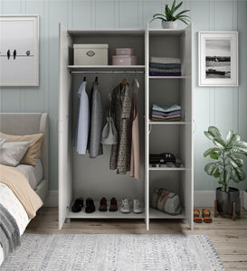 Systembuild Evolution Lory Framed 3 Door Wardrobe - White