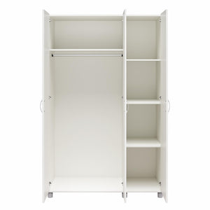 Systembuild Evolution Lory Framed 3 Door Wardrobe - White