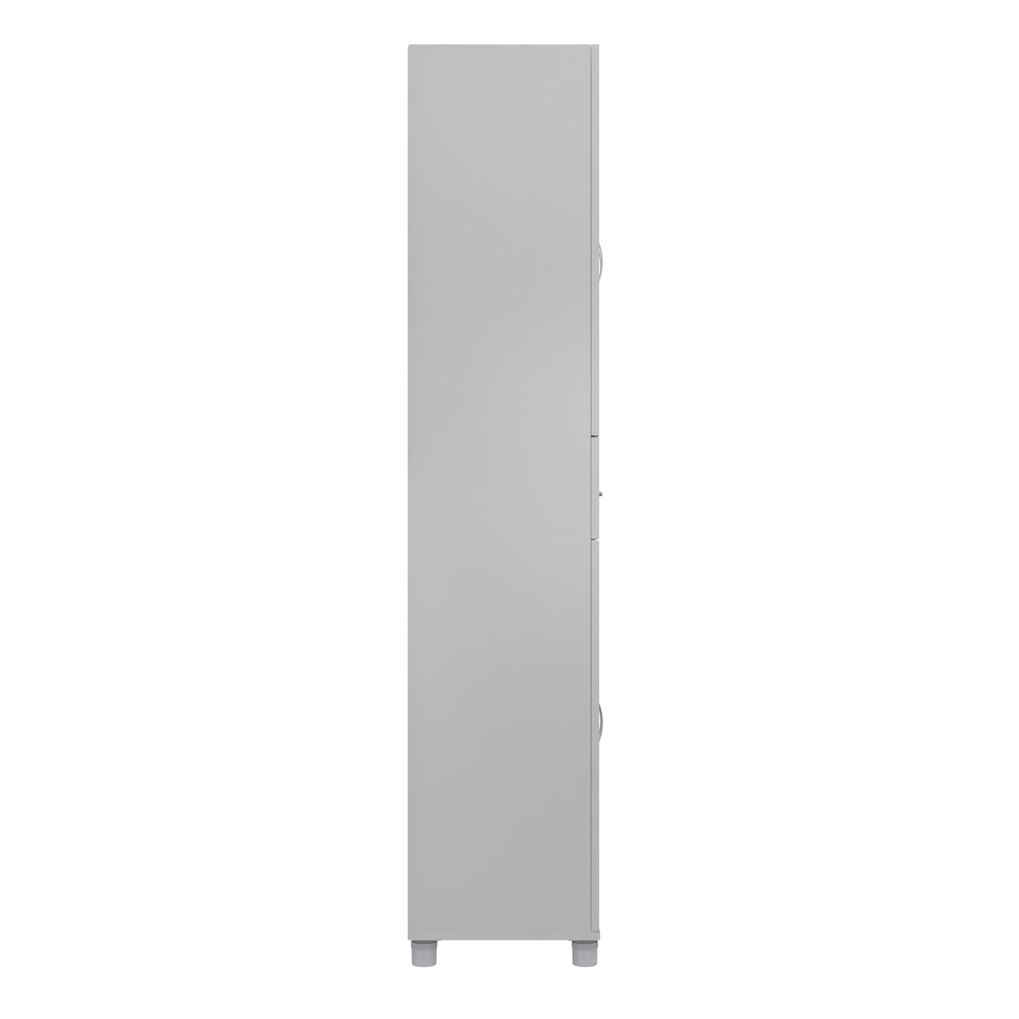 Systembuild Evolution Lory Framed Storage Cabinet with Drawer - Dove Gray