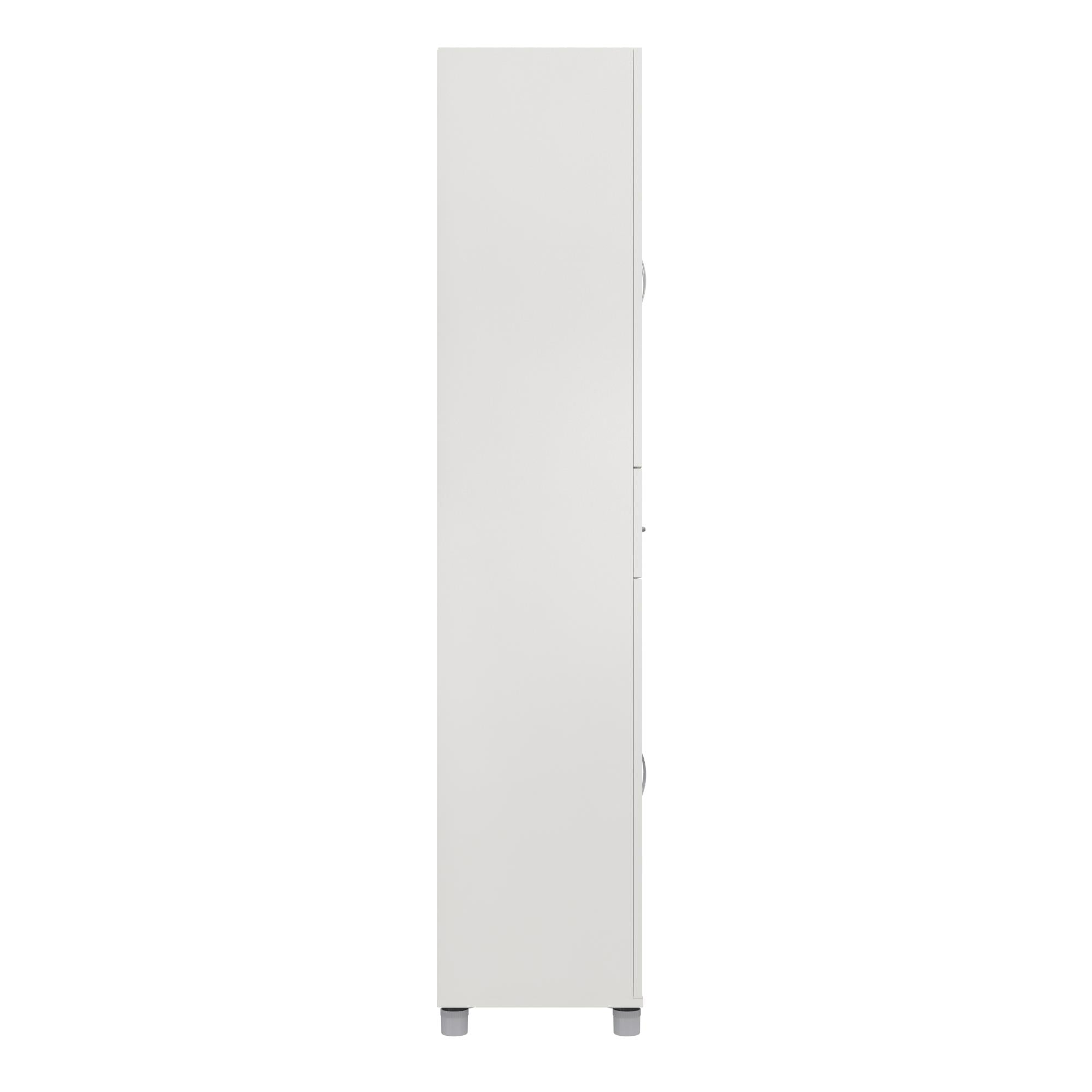 Systembuild Evolution Lory Framed Storage Cabinet with Drawer - White