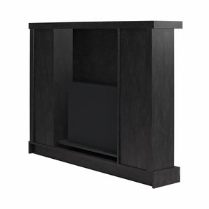 Mr. Kate Winston Fireplace Mantel with Built-in Bookshelves  - Black Plaster