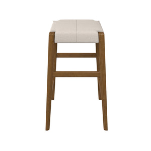 DHP Dallon Sofa Table with 3 Stools and USB Charger - Blonde Oak