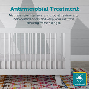 Safety 1st Grow with Me 5" Dual Sided 2-in-1 Antimicrobial Crib & Toddler Mattress, White Cloud - White - Crib & Toddler Mattress