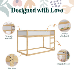Max & Finn Saffiano Reversible 3-in-1 Kids' Bed - Natural - Twin