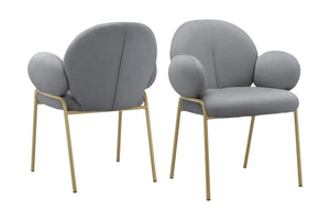 Ren Home Sanna Dining Chair, Set of 2 - Gray - Set of 2