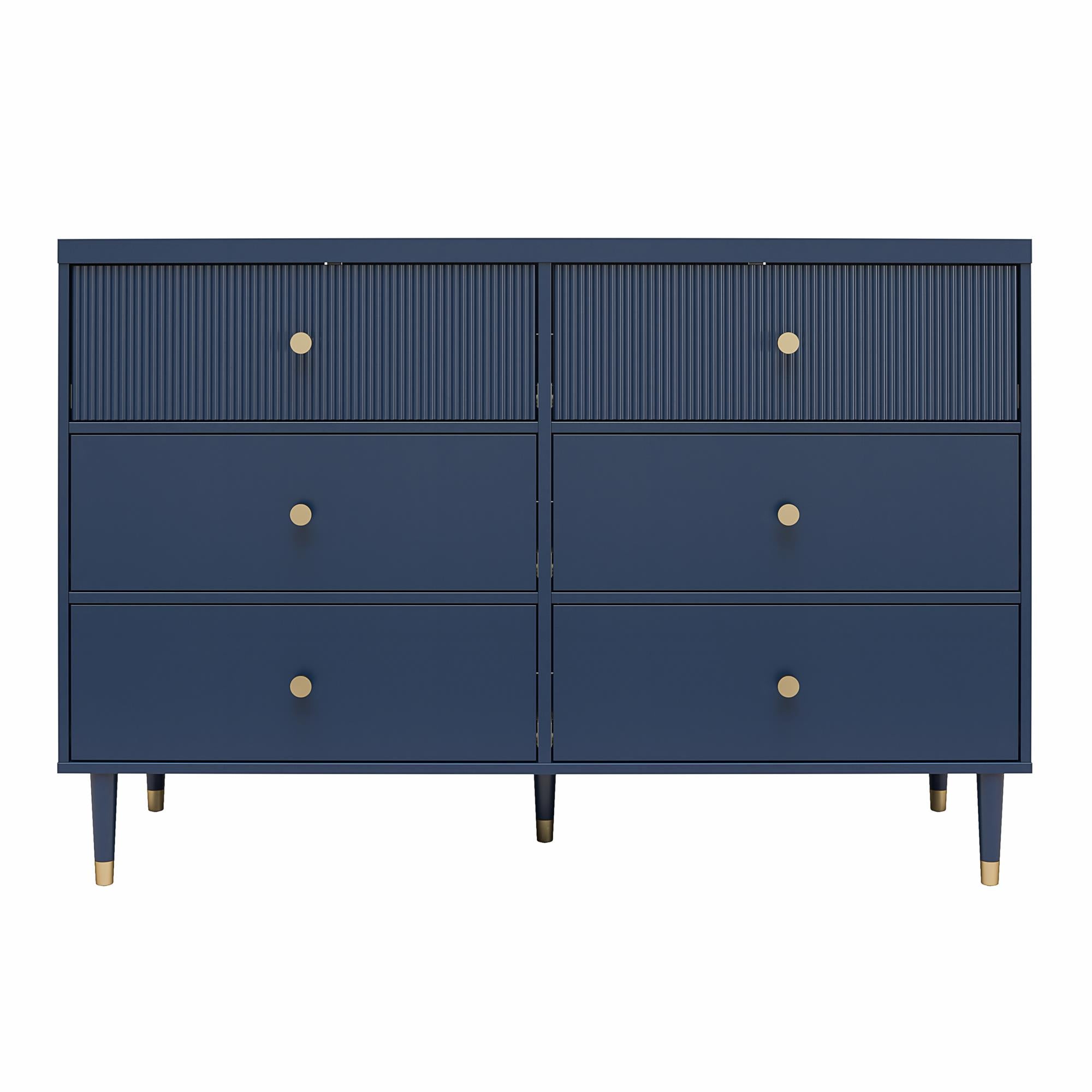 CosmoLiving Elizabeth 6-Drawer Dresser - Navy