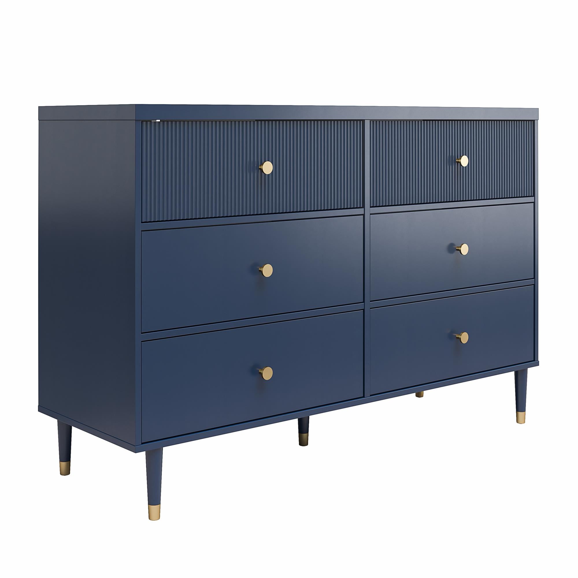 CosmoLiving Elizabeth 6-Drawer Dresser - Navy