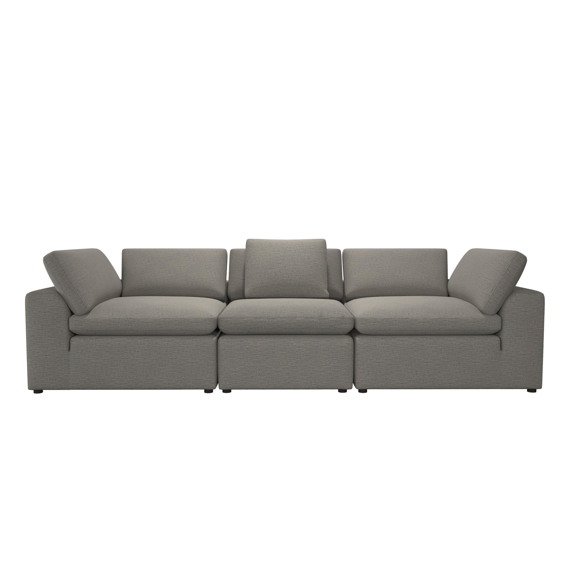 Cortney's Collection York 3 Seat Sofa Bundle - Taupe - 71” or More