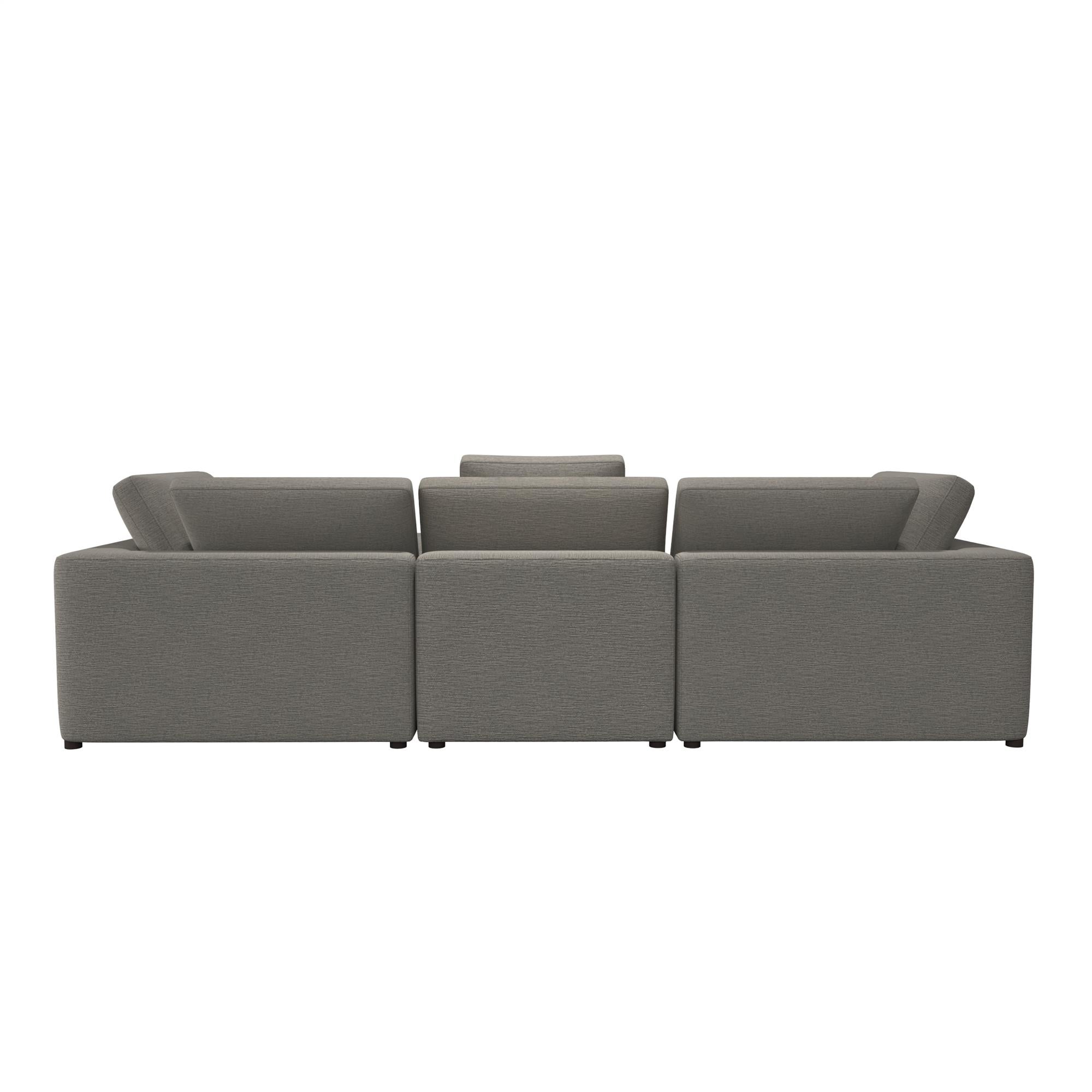 Cortney's Collection York 3 Seat Sofa and Ottoman Set - Taupe - 71” or More