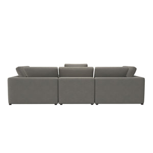Cortney's Collection York 3 Seat Sofa and Ottoman Set - Taupe - 71” or More