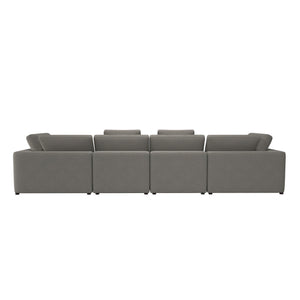 Cortney's Collection York 4 Seat Sofa Bundle - Taupe - 71” or More