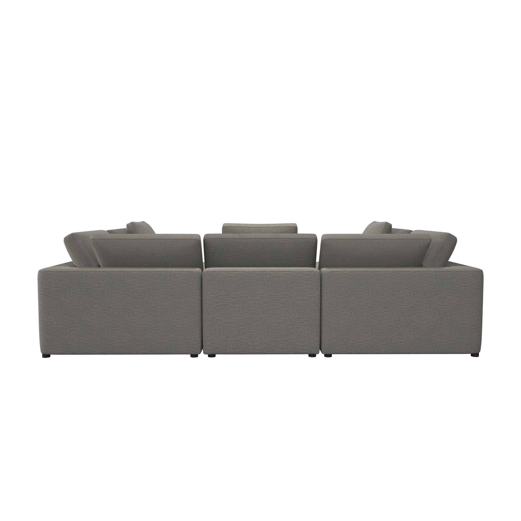 Cortney's Collection York Pit-Shaped Sectional Sofa Bundle - Taupe - 71” or More