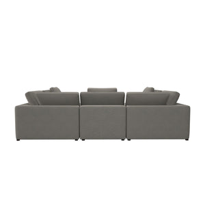 Cortney's Collection York Pit-Shaped Sectional Sofa Bundle - Taupe - 71” or More