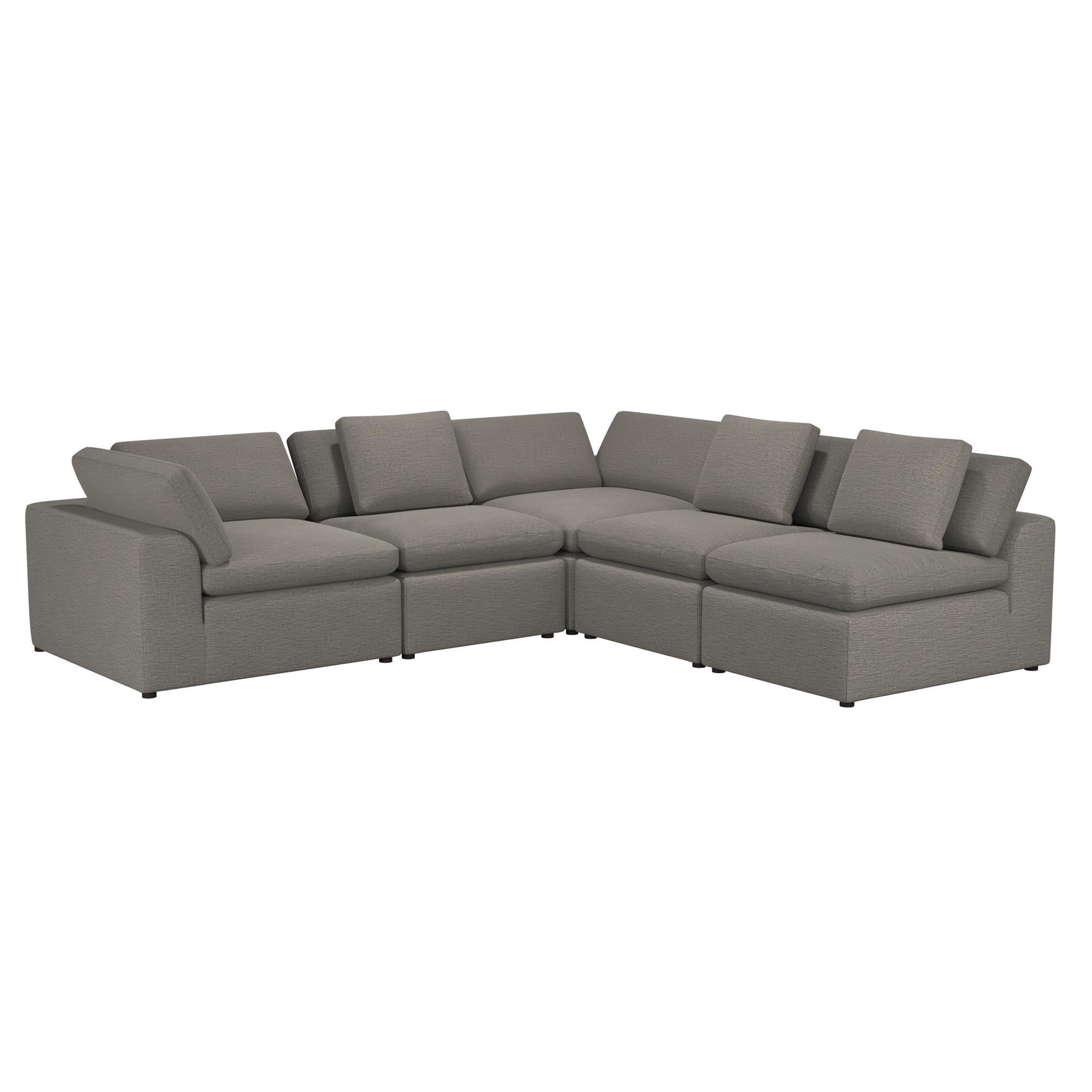 Cortney's Collection York L-Shaped Sectional Sofa Bundle - Taupe - 71” or More