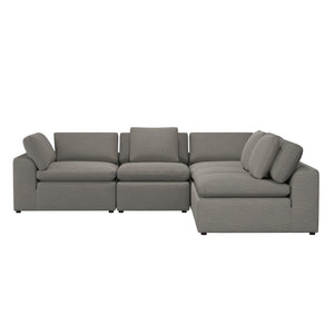 Cortney's Collection York L-Shaped Sectional Sofa Bundle - Taupe - 71” or More