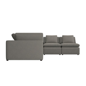 Cortney's Collection York L-Shaped Sectional Sofa Bundle - Taupe - 71” or More