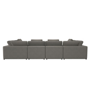 Cortney's Collection York U-Shaped Sectional Sofa Bundle - Taupe - 71” or More
