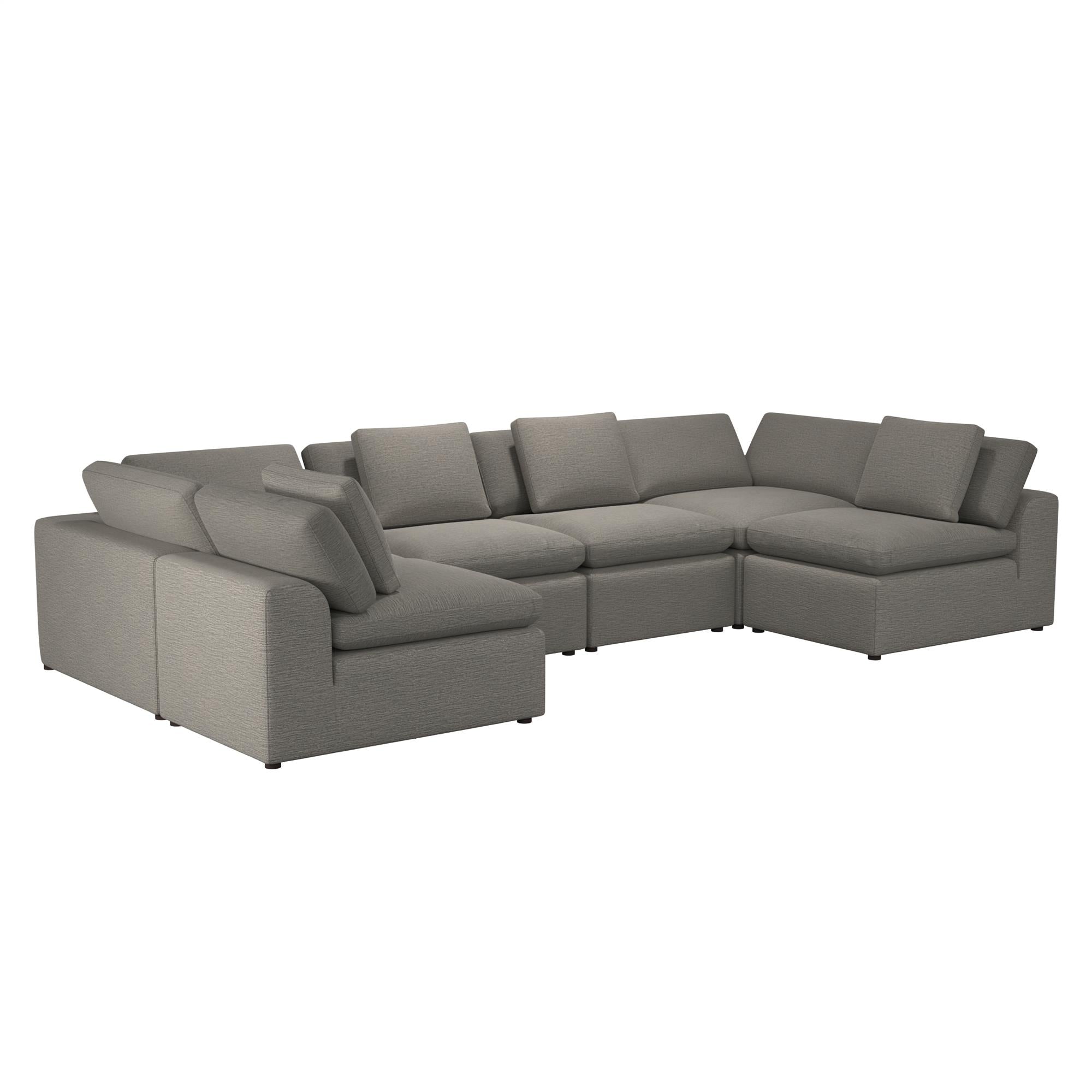 Cortney's Collection York U-Shaped Sectional Sofa Bundle - Taupe - 71” or More