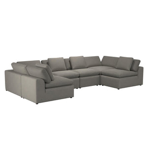 Cortney's Collection York U-Shaped Sectional Sofa Bundle - Taupe - 71” or More