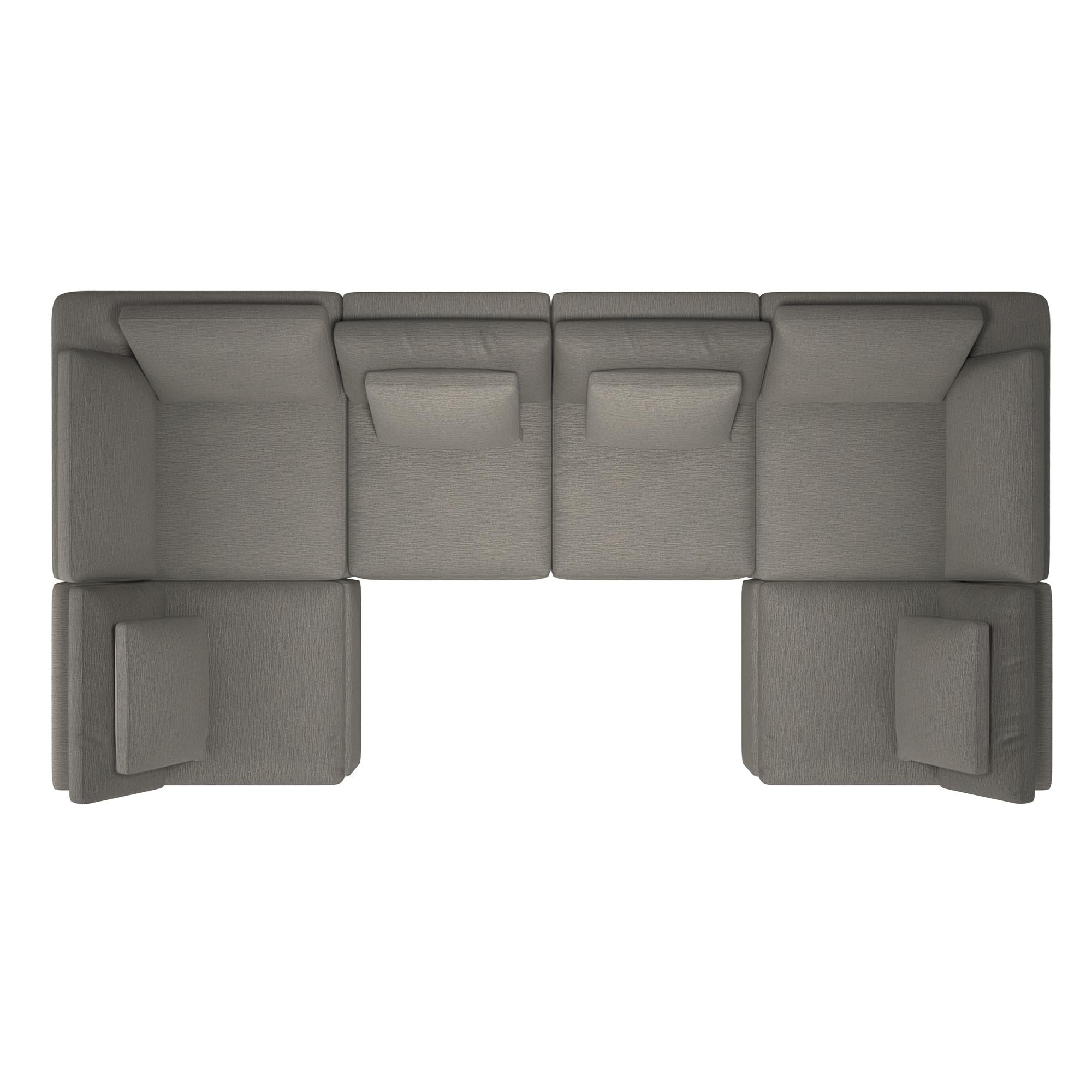 Cortney's Collection York U-Shaped Sectional Sofa Bundle - Taupe - 71” or More
