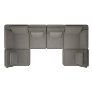Cortney's Collection York U-Shaped Sectional Sofa Bundle - Taupe - 71” or More
