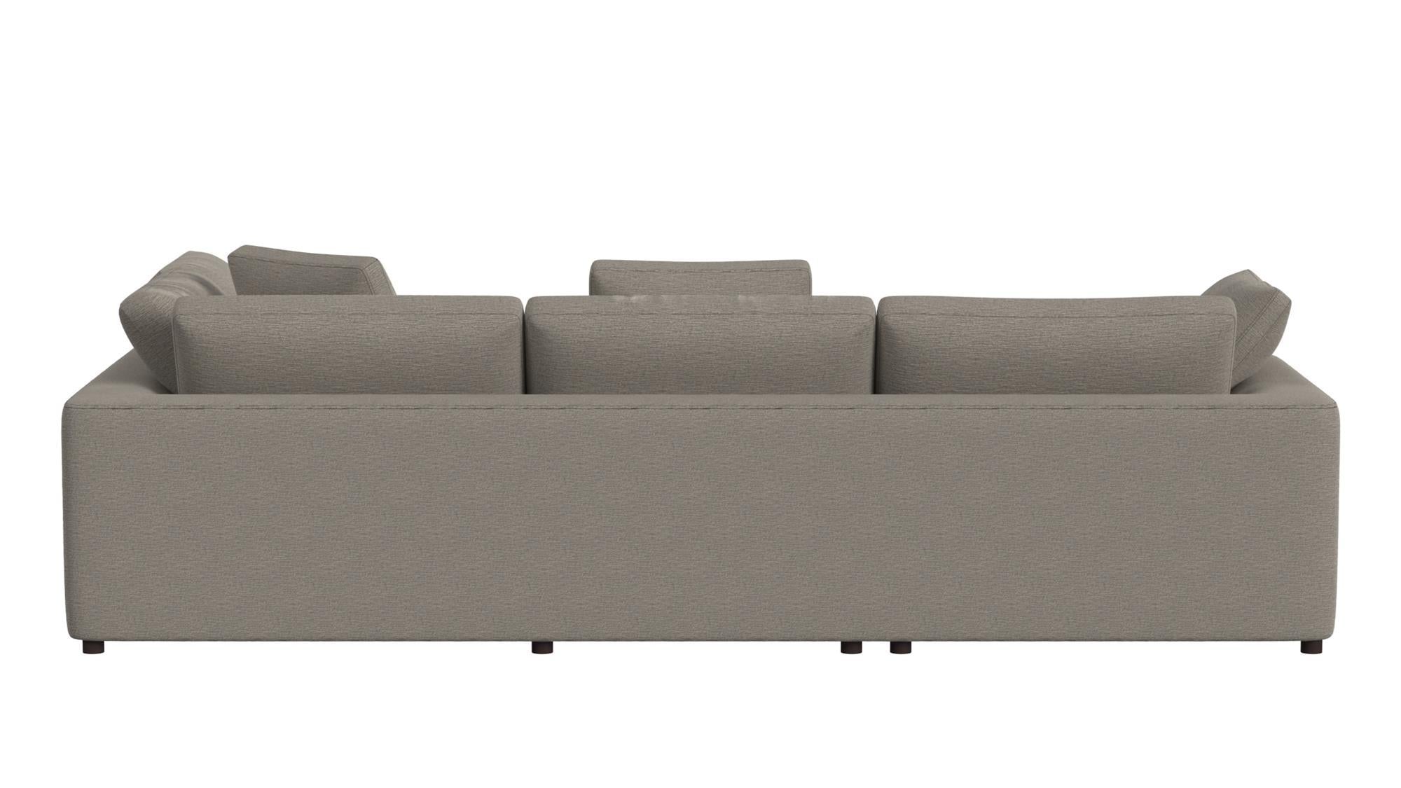 Cortney's Collection York 5 Piece Sectional Sofa Set - Taupe - 71” or More
