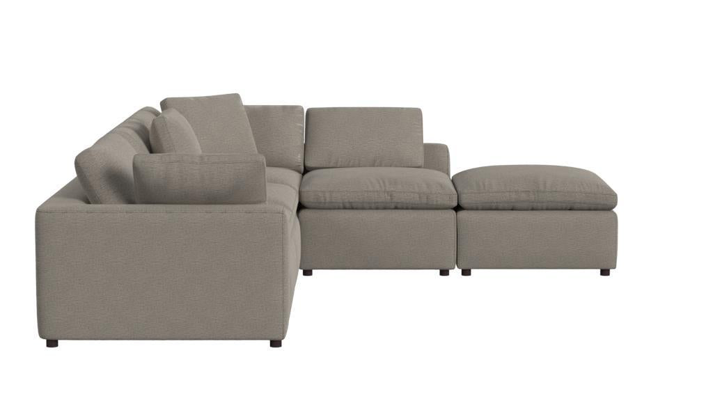 Cortney's Collection York 5 Piece Sectional Sofa Set - Taupe - 71” or More