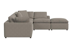 Cortney's Collection York 5 Piece Sectional Sofa Set - Taupe - 71” or More