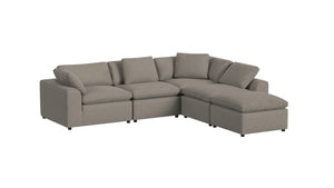 Cortney's Collection York 5 Piece Sectional Sofa Set - Taupe - 71” or More