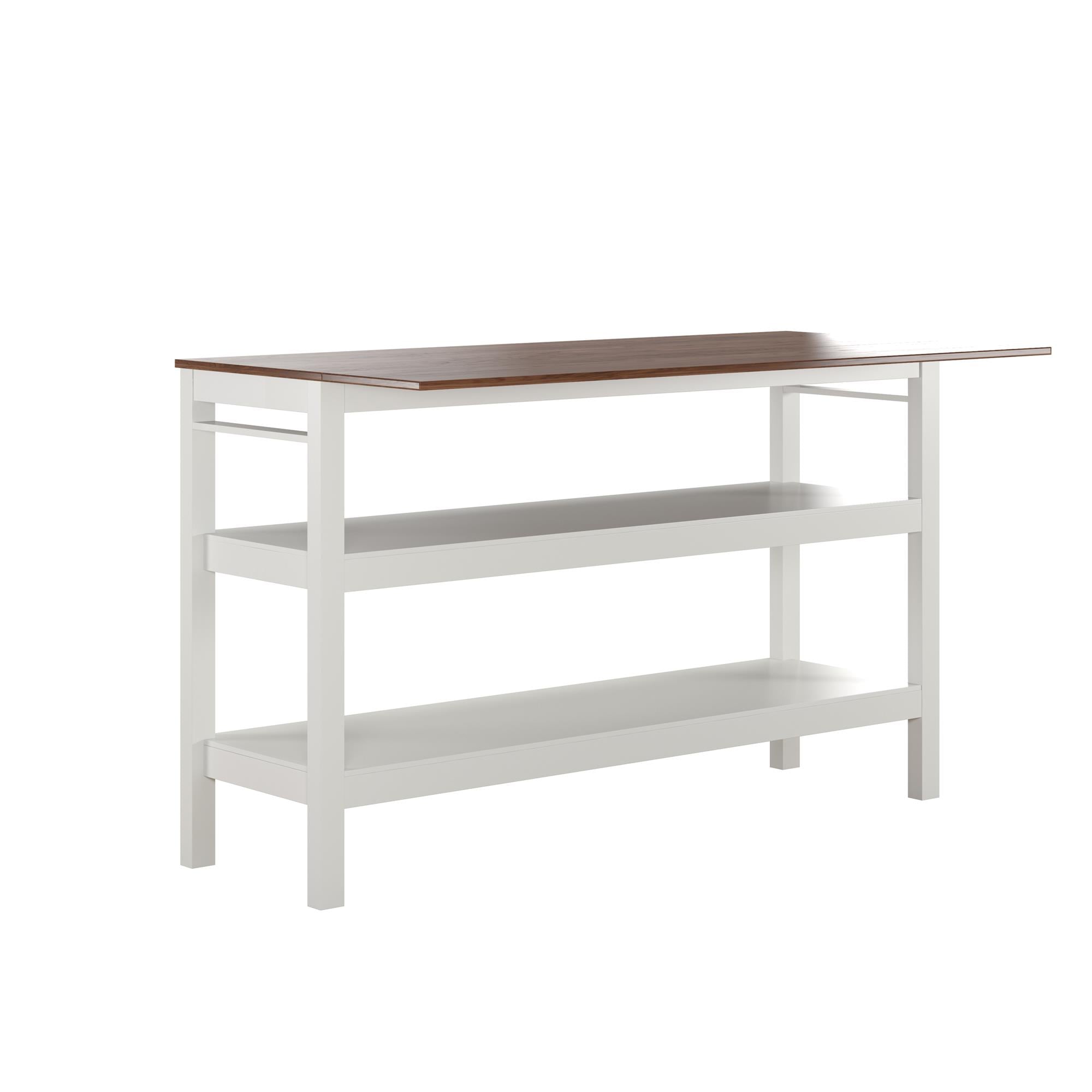 Novogratz Tallen 60" Flip Kitchen Island Table - Walnut - 60"
