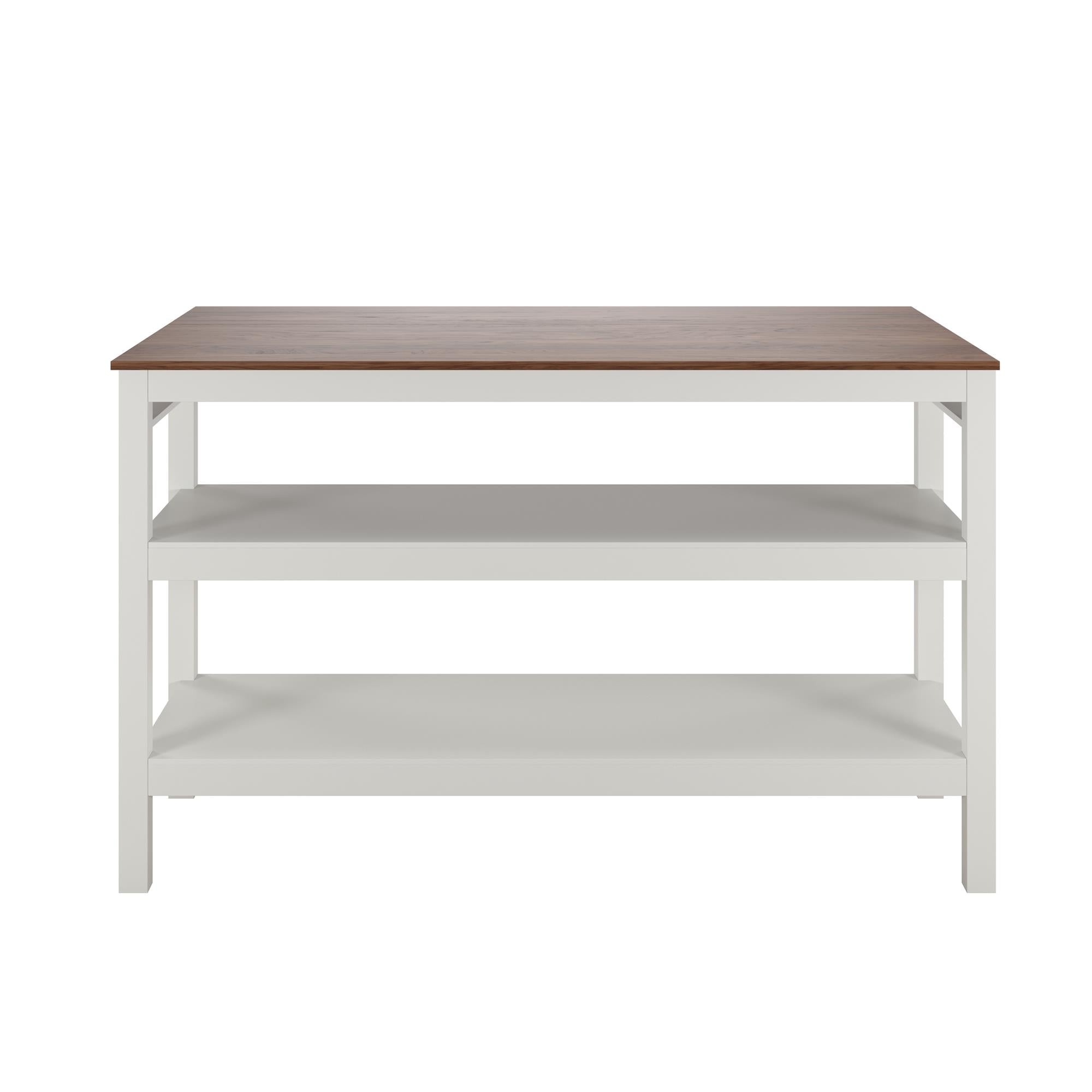 Novogratz Tallen 60" Flip Kitchen Island Table - Walnut - 60"