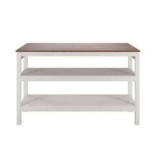 Novogratz Tallen 60" Flip Kitchen Island Table - Walnut - 60"