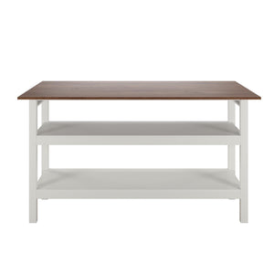 Novogratz Tallen 60" Flip Kitchen Island Table - Walnut - 60"