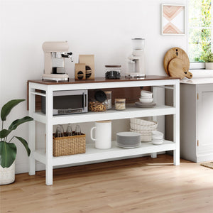 Novogratz Tallen 60" Flip Kitchen Island Table - Walnut - 60"