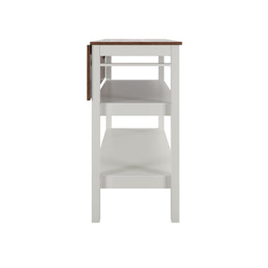 Novogratz Tallen 48" Flip Kitchen Island Table - Walnut - 48"