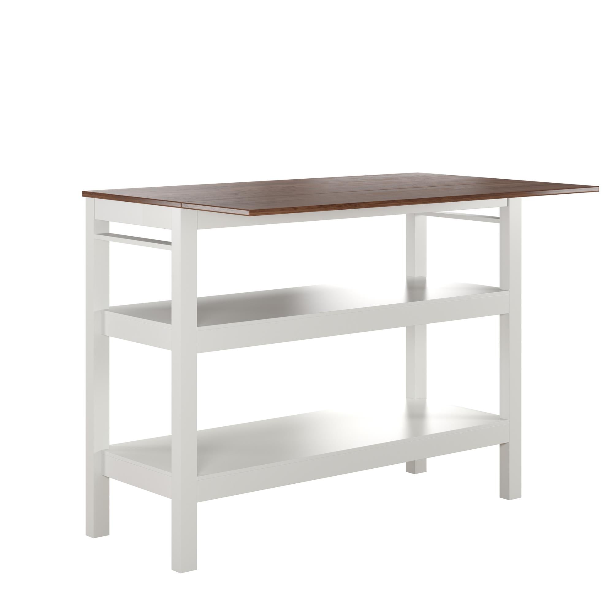 Novogratz Tallen 48" Flip Kitchen Island Table - Walnut - 48"