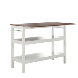 Novogratz Tallen 48" Flip Kitchen Island Table - Walnut - 48"