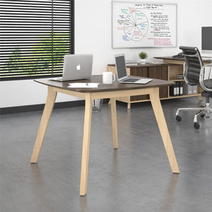 Ameriwood Home AX1 Square Meeting Table   - Florence Walnut