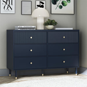 CosmoLiving Elizabeth 6-Drawer Dresser - Navy