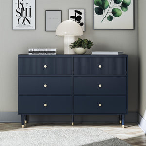 CosmoLiving Elizabeth 6-Drawer Dresser - Navy