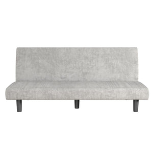 DHP Kelra Armless Mid-Century Futon Sofa Bed - Light Gray - 2-Seater