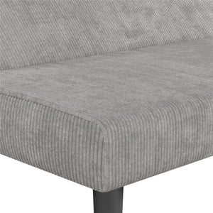 DHP Kelra Armless Mid-Century Futon Sofa Bed - Light Gray - 2-Seater