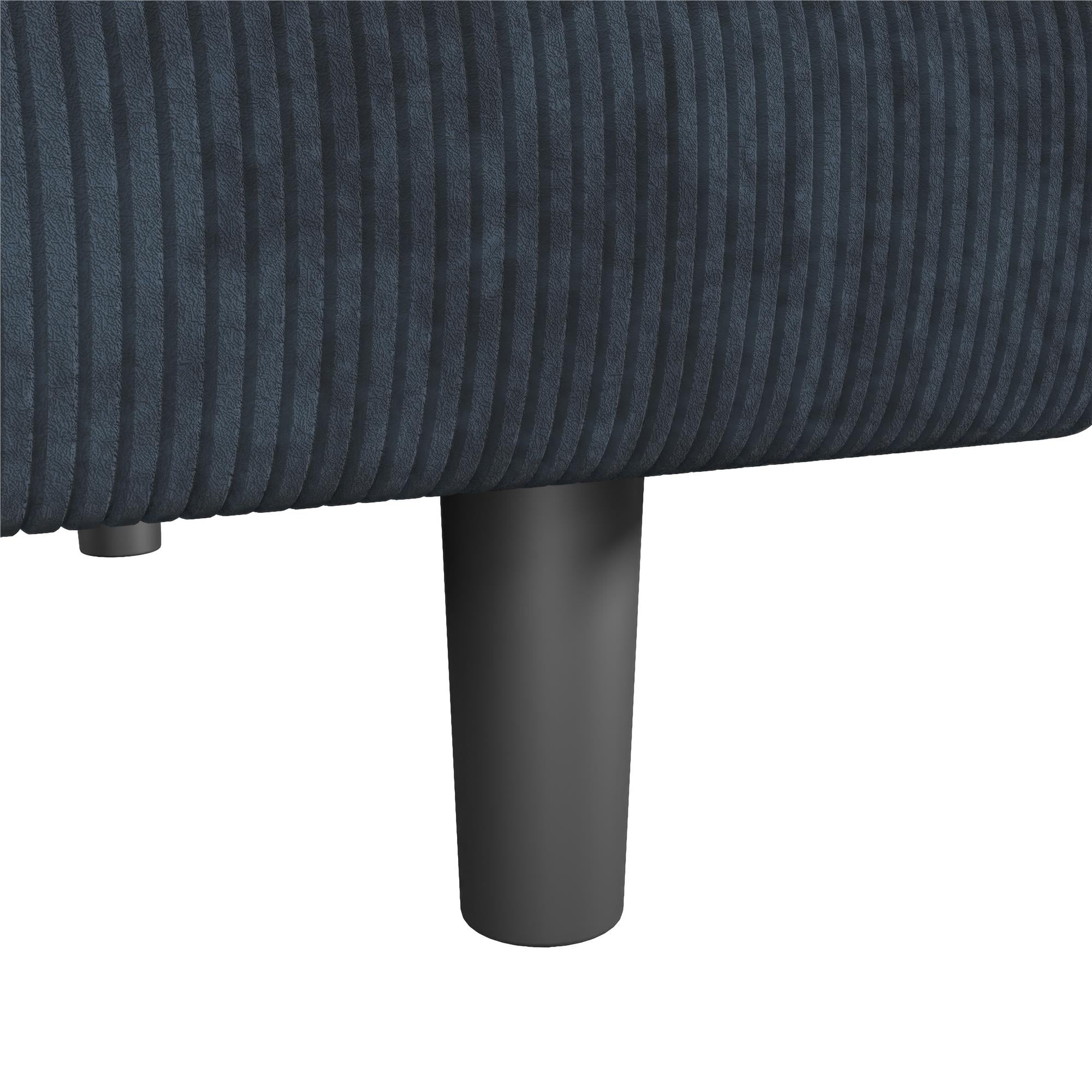 DHP Kelra Armless Mid-Century Futon Sofa Bed - Blue - 2-Seater
