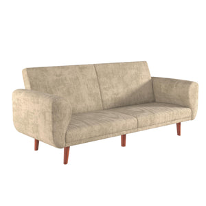 DHP Daylen Mid-Century Futon Sofa Bed - Beige - 2-Seater