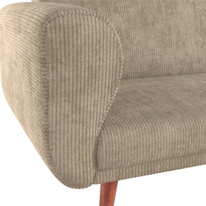 DHP Daylen Mid-Century Futon Sofa Bed - Beige - 2-Seater