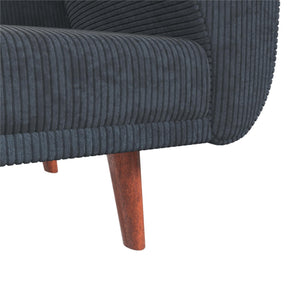 DHP Daylen Mid-Century Futon Sofa Bed - Blue - 2-Seater